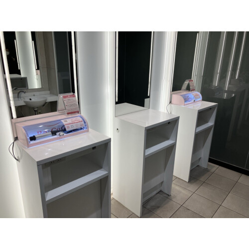 渋谷駅前エリアマネジメント - 渋谷駅東口地下広場パウダールーム内にヘアアイロンを設置！